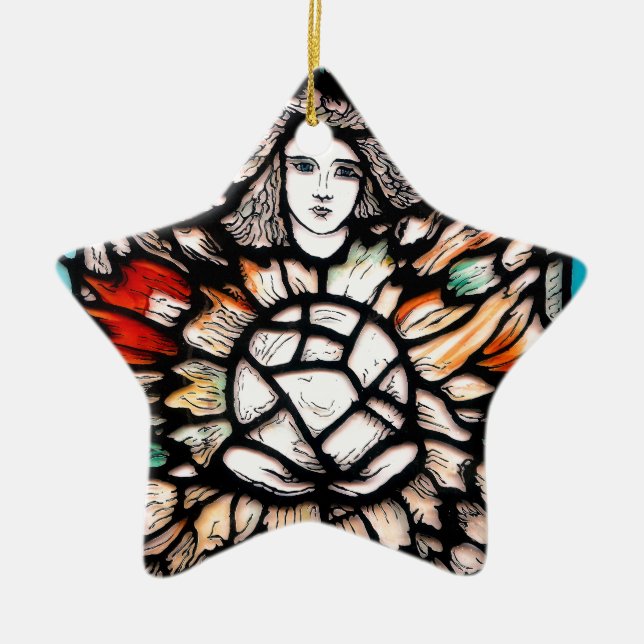 Meditation in colours. ceramic tree decoration (Front)