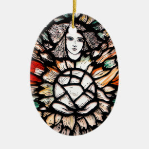 Meditation in colours. ceramic tree decoration