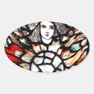 Meditation in Colours Oval Sticker