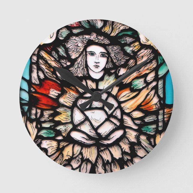 Meditation in colours. round clock (Front)