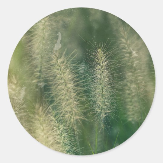 Meditation in Green Classic Round Sticker