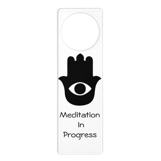 Meditation In Progress Hamsa Door Hanger Zazzle Co Uk