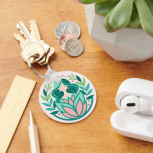 Meditation in the Garden Key Ring