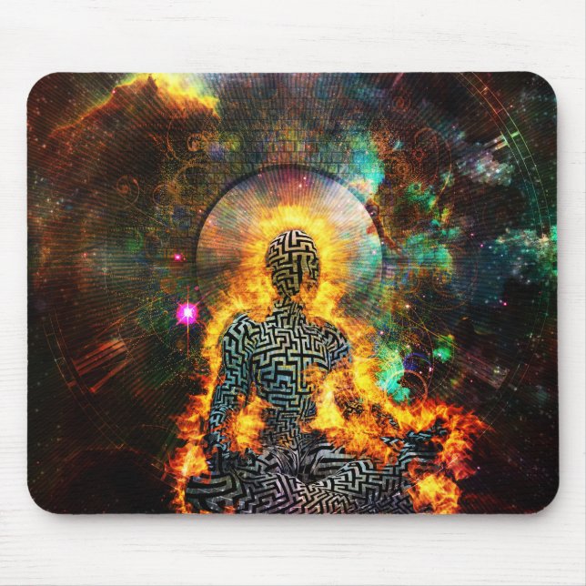 Meditation in Vivid Space Mouse Mat (Front)