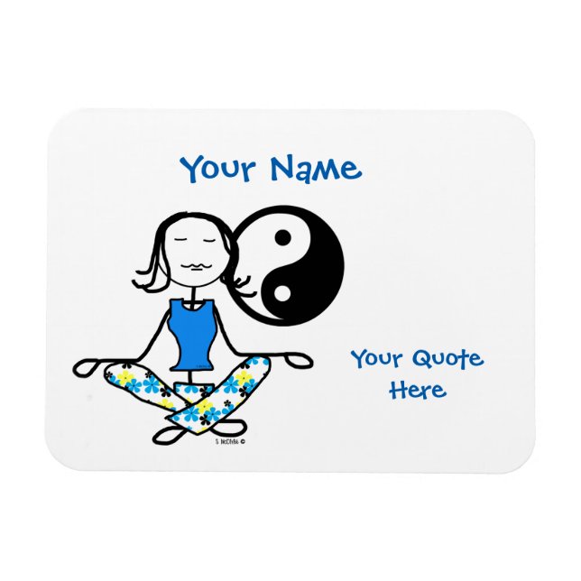 Meditation Karma Fridge Magnet (Horizontal)