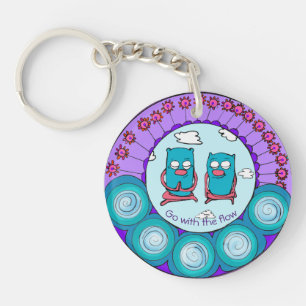 Meditation Key chain go with the flow