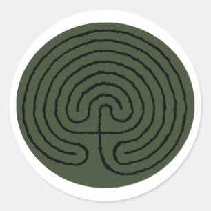 Meditation Labyrinth Classic Round Sticker