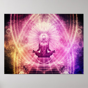 Meditation Law of Attraction Chakra Poster