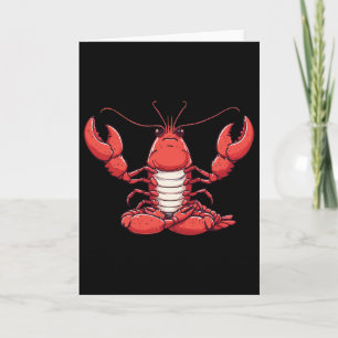 Meditation Lobster Yoga Pose Relaxing Animal  Card