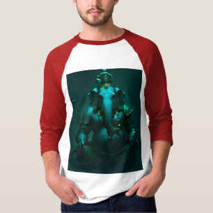 Meditation Lord Ganesha Spiritual Neon Blue Men's T-Shirt