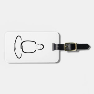 Meditation Man Black Luggage Tag