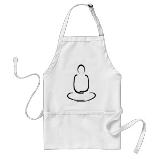 Meditation Man Black Standard Apron