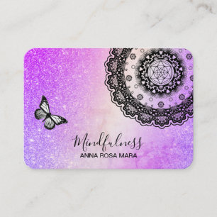 *~* Meditation Mandala Butterfly Yoga Reiki Business Card