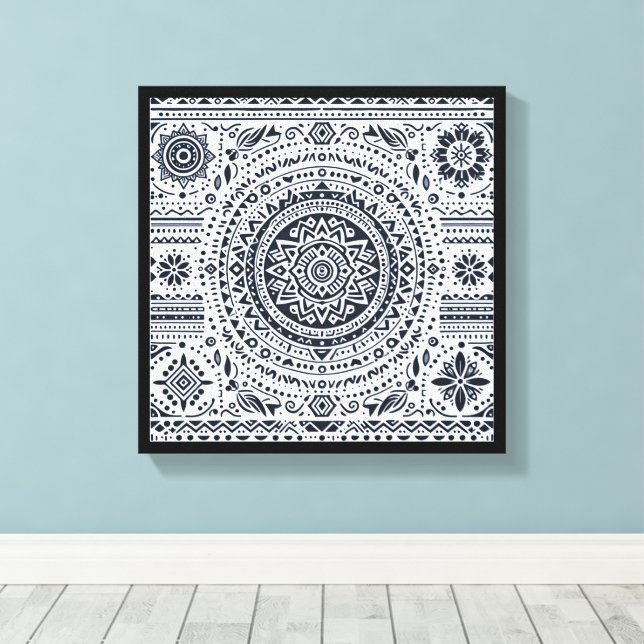 Meditation Mandala Canvas Print (Insitu(Wood Floor))