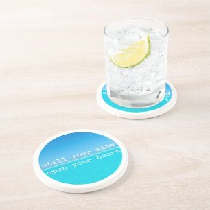 Meditation Mindful Quote: Still Mind, Open Heart C Coaster