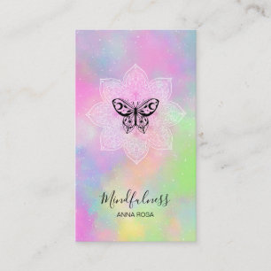 *~* Meditation Mindfulness Mandala Butterfly Yoga Business Card
