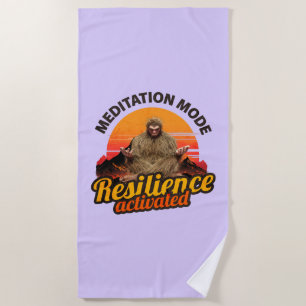 Meditation Mode Bigfoot Resilience Activated Beach Towel