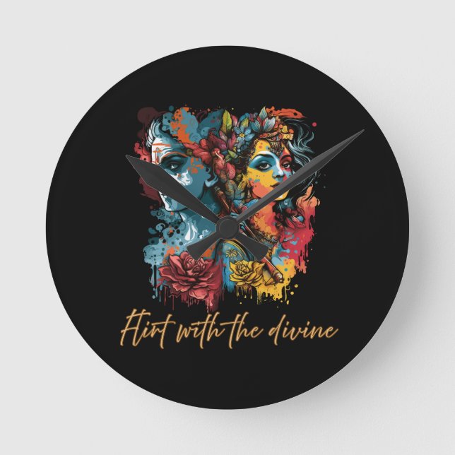 Meditation Mood, Lightworker Design Round Clock (Front)