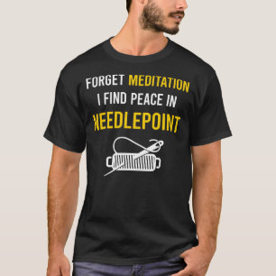Meditation Needlepoint Canvas Work T-Shirt