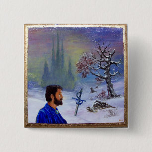 MEDITATION OF A KNIGHT 15 CM SQUARE BADGE