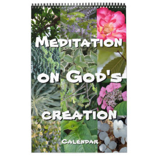 Meditation on God's creation calendar 1 page