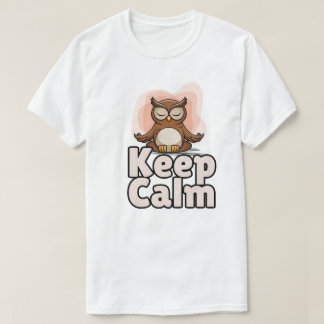 meditation owl yoga poses T-Shirt
