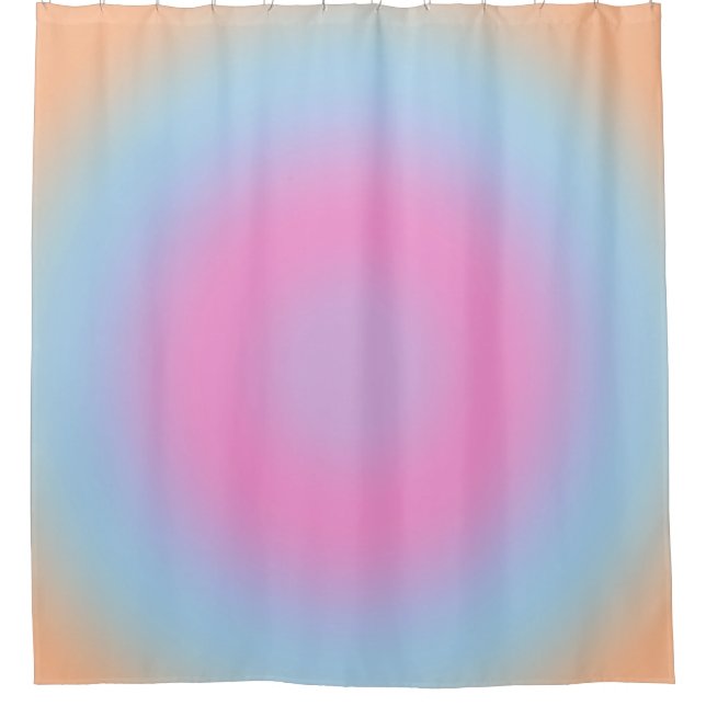 Meditation Pastel Gradient Ombre Colourful Aura  Shower Curtain (Front)