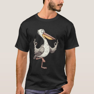Meditation Pelican Yoga Pose Relaxing Animal T-Shirt