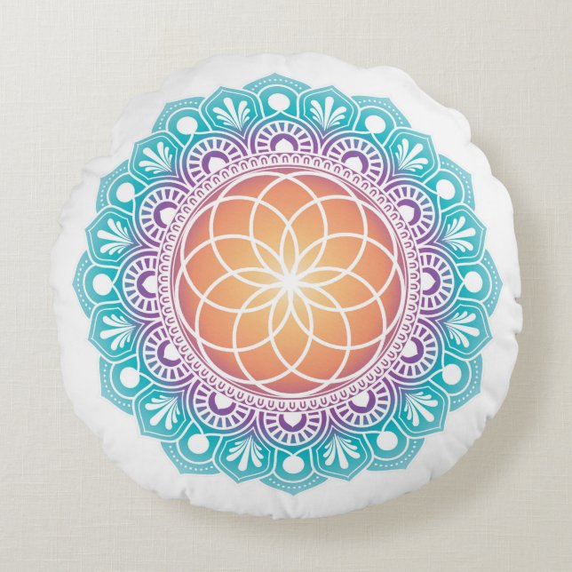 Meditation pillow Mandala Seed of life (Front)