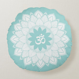 Meditation Pillow   Mandala with OM round