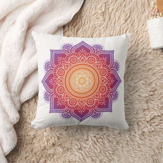 Meditation pillow warm colour mandala (Blanket)