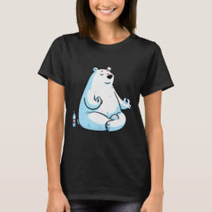 Meditation Polar Bear Yoga Pose Relaxing Animal _1 T-Shirt