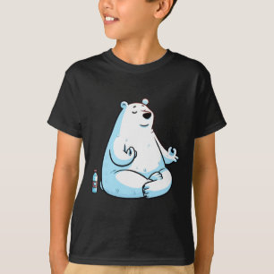 Meditation Polar Bear Yoga Pose Relaxing Animal _1 T-Shirt