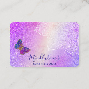 *~* Meditation Reiki Yoga . Butterfly Mandala  Business Card