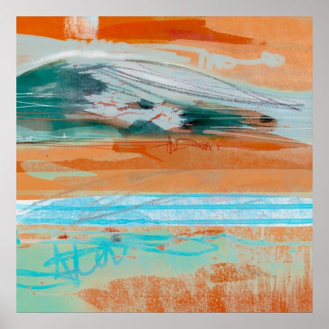 Meditation Revisit 1 - Abstract Landscape Painting Poster (Front)