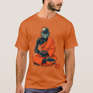 Meditation Robot Monk by Tobe Fonseca T-Shirt