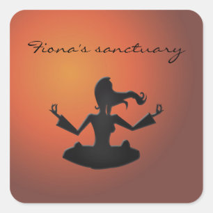 meditation sanctuary square sticker