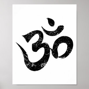 Meditation Shirt Orange Tee Spiritual Indian Yoga Poster