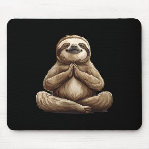 Meditation Sloth Buddhist Spiritual Yoga Zen Buddh Mouse Mat