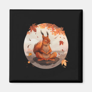 Meditation Squirrel Animal Art Spirituality Yoga B Magnet