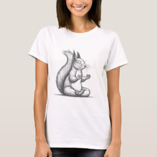 Meditation Squirrel Spirituality Yoga Buddhist Zen T-Shirt