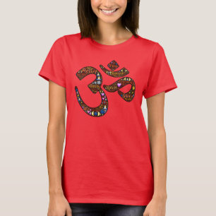 Meditation symbol, colourful emoji-decorated desig T-Shirt