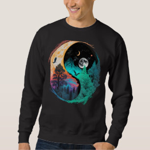 Meditation Taoism Yin Yang Symbol on Nature Taijit Sweatshirt