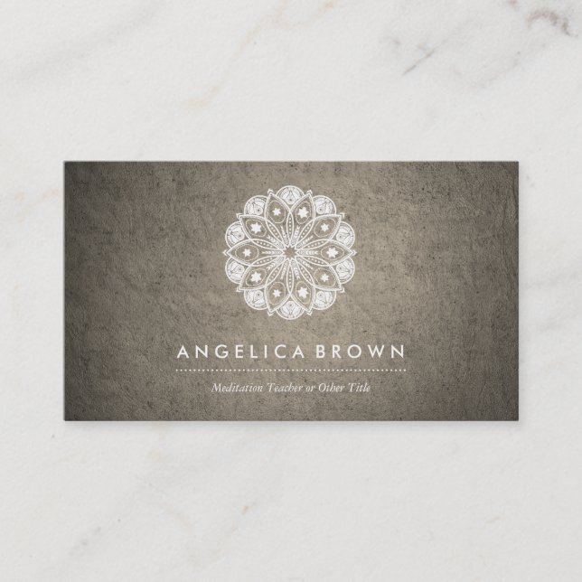 Meditation Teacher Health & Wellness Business Card (Front)