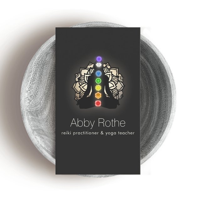 Meditation Teacher & Reiki Practitioner Business Card (Creator Uploaded)