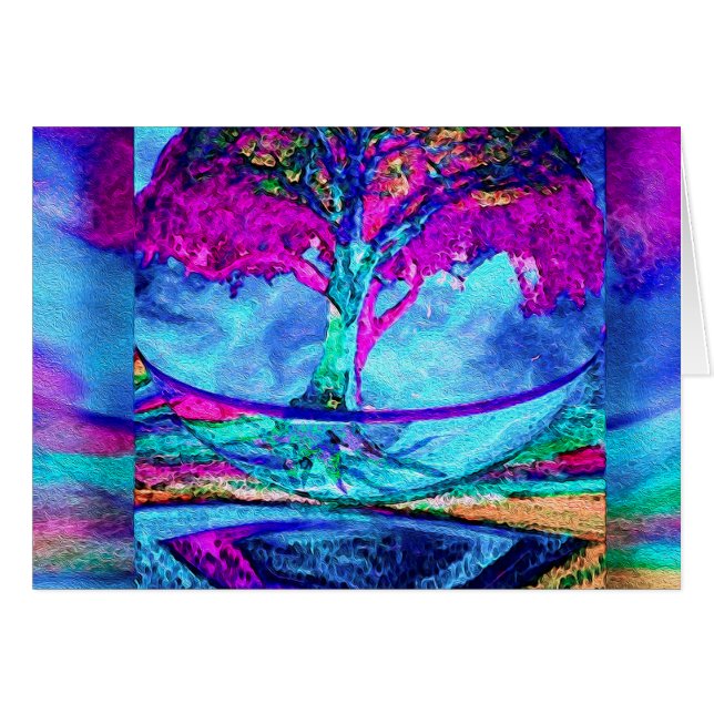 Meditation Tree of Life in Purple (Front Horizontal)