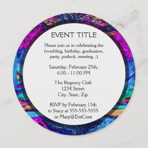 Meditation Tree of Life in Purple Invitation