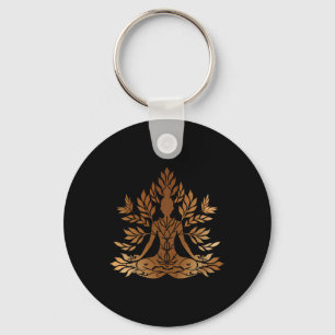 Meditation Tree Spirituality Zen Buddha Yoga Life Key Ring