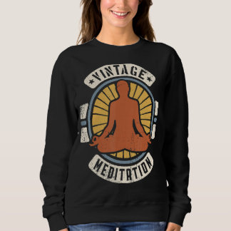 Meditation Vintage Classic Retro 60s 70s Sweatshirt