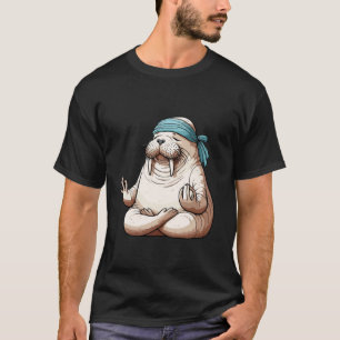 Meditation Walrus Yoga Pose Relaxing Animal T-Shirt
